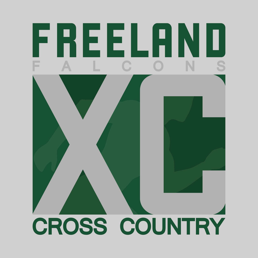 Freeland Falcons - Cross Country - XC with Runner Silhouette