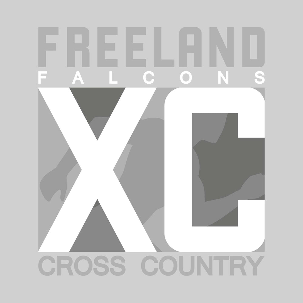 Freeland Falcons - Cross Country - XC with Runner Silhouette