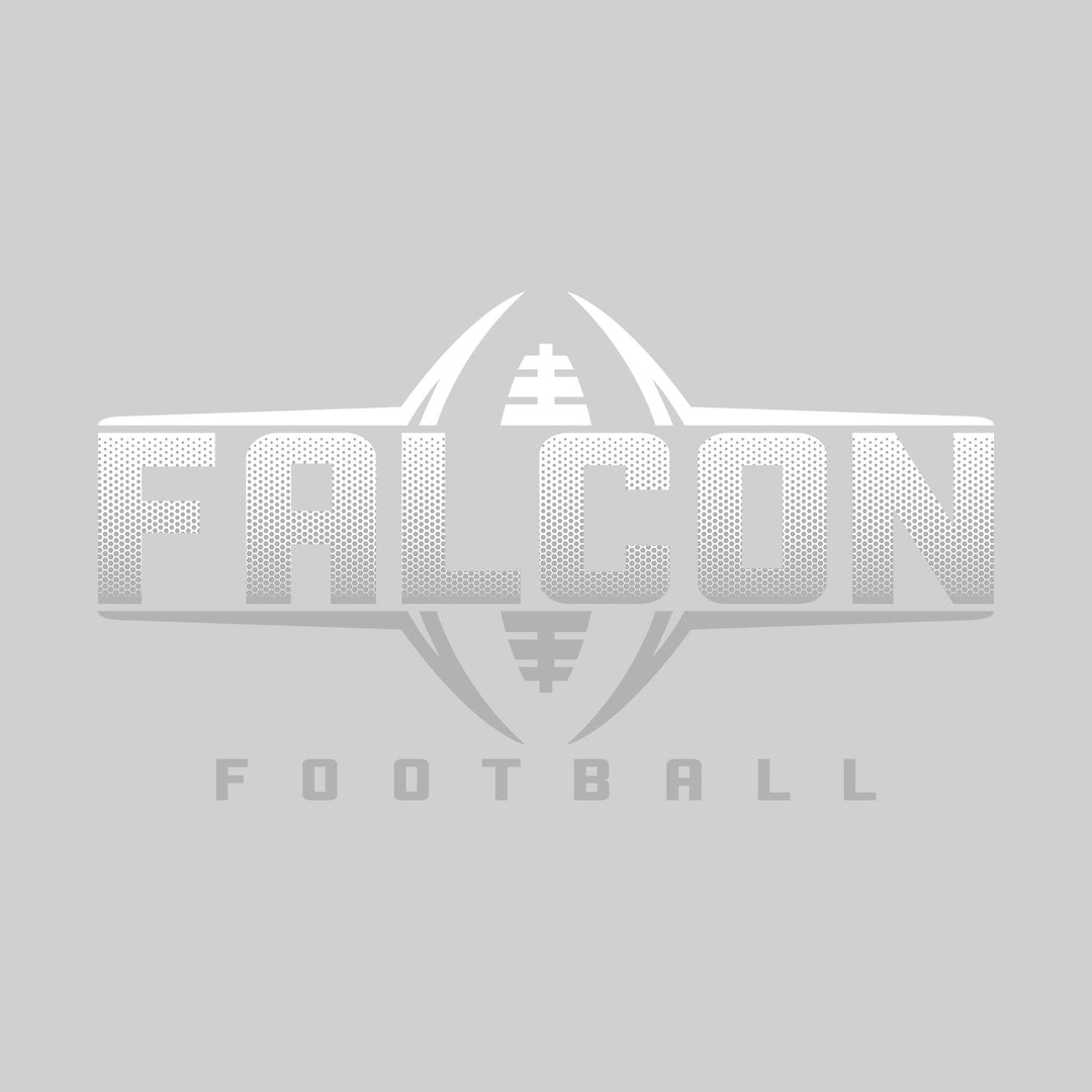 Freeland Falcons - Football - Football Shape Bracketing Mascot Name with Hex Pattern