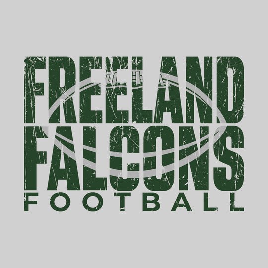 Freeland Falcons - Football - Freeland Falcons Football with Football Shape Inset