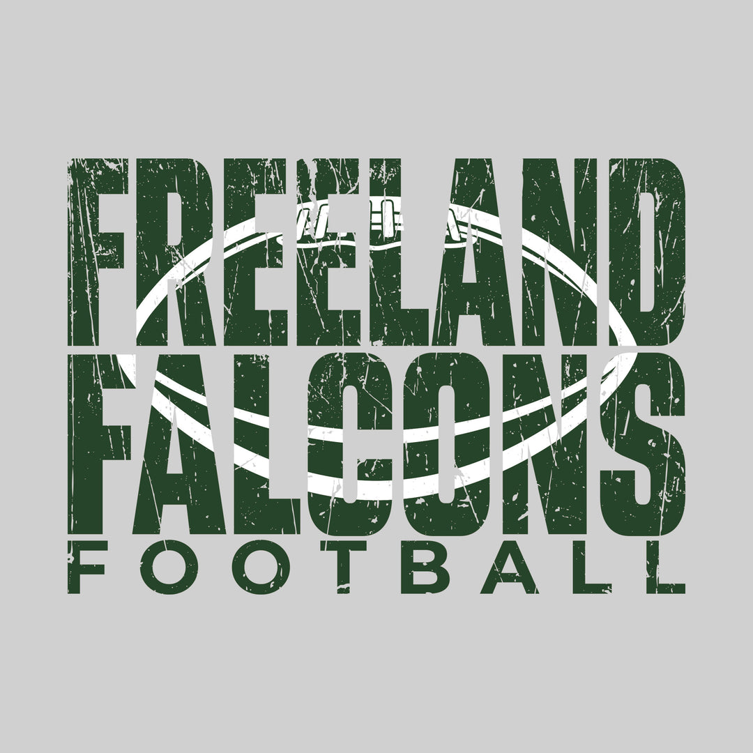 Freeland Falcons - Football - Freeland Falcons Football with Football Shape Inset