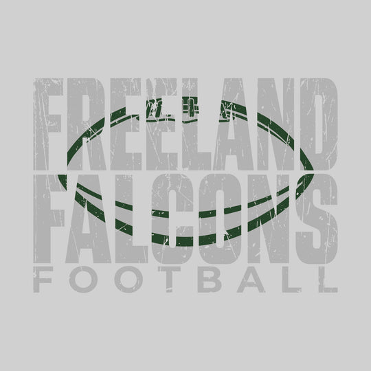 Freeland Falcons - Football - Freeland Falcons Football with Football Shape Inset