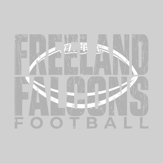 Freeland Falcons - Football - Freeland Falcons Football with Football Shape Inset