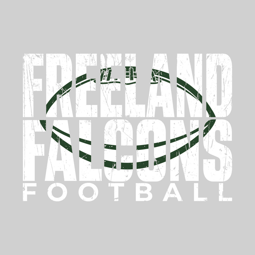 Freeland Falcons - Football - Freeland Falcons Football with Football Shape Inset