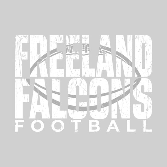 Freeland Falcons - Football - Freeland Falcons Football with Football Shape Inset
