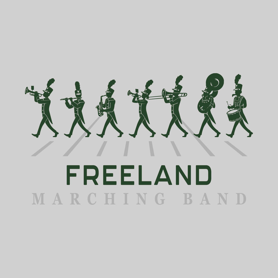 Freeland Falcons - Marching Band - Marching Band Silhouettes with Yard Lines