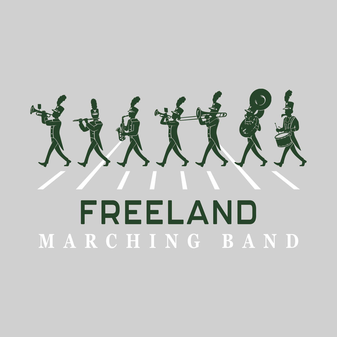 Freeland Falcons - Marching Band - Marching Band Silhouettes with Yard Lines