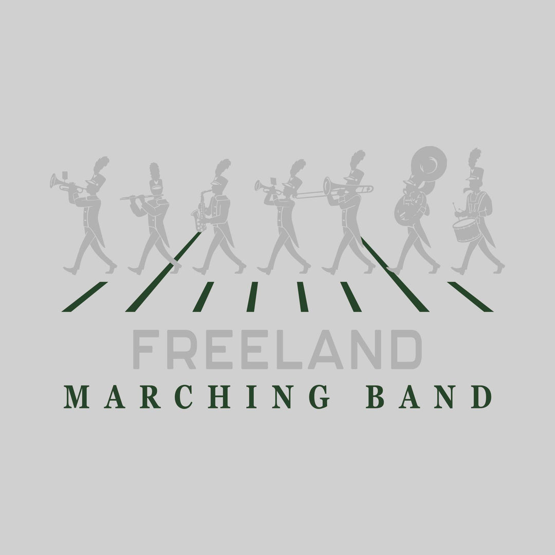 Freeland Falcons - Marching Band - Marching Band Silhouettes with Yard Lines