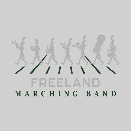 Freeland Falcons - Marching Band - Marching Band Silhouettes with Yard Lines