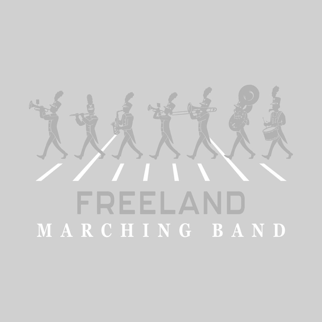 Freeland Falcons - Marching Band - Marching Band Silhouettes with Yard Lines