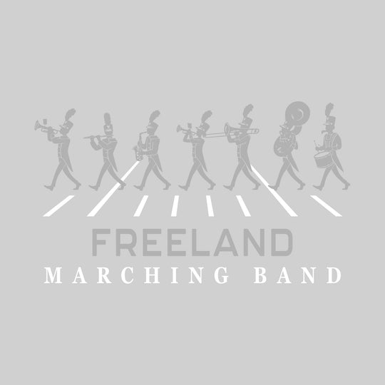 Freeland Falcons - Marching Band - Marching Band Silhouettes with Yard Lines