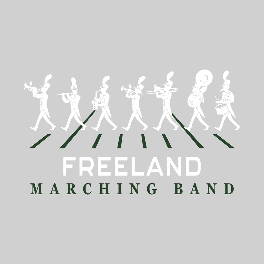 Freeland Falcons - Marching Band - Marching Band Silhouettes with Yard Lines