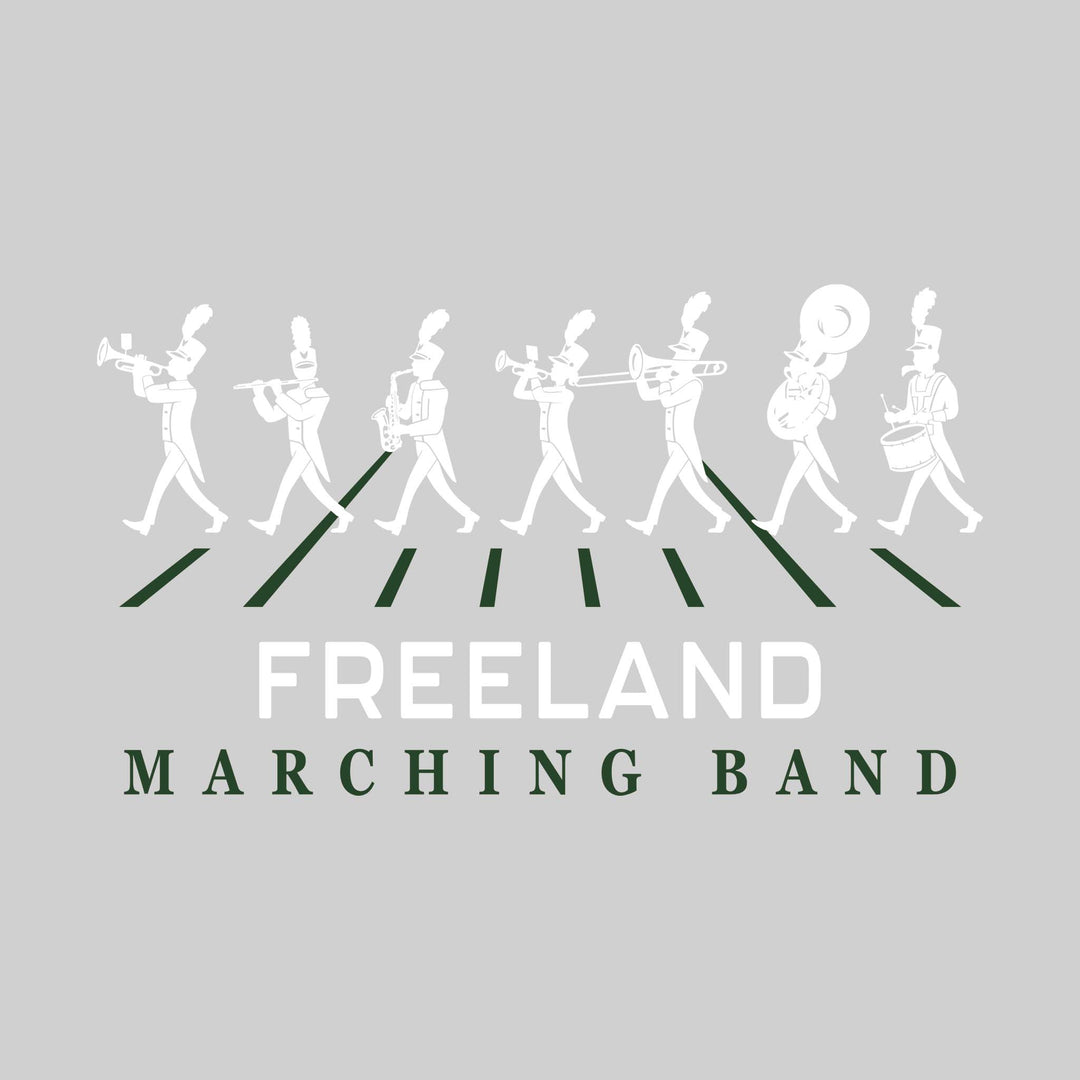 Freeland Falcons - Marching Band - Marching Band Silhouettes with Yard Lines
