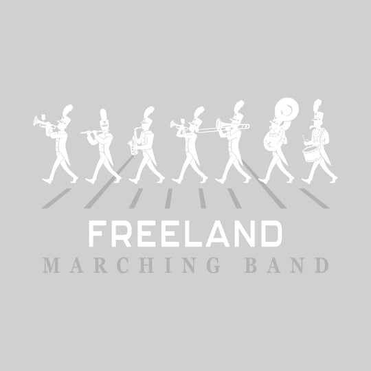 Freeland Falcons - Marching Band - Marching Band Silhouettes with Yard Lines