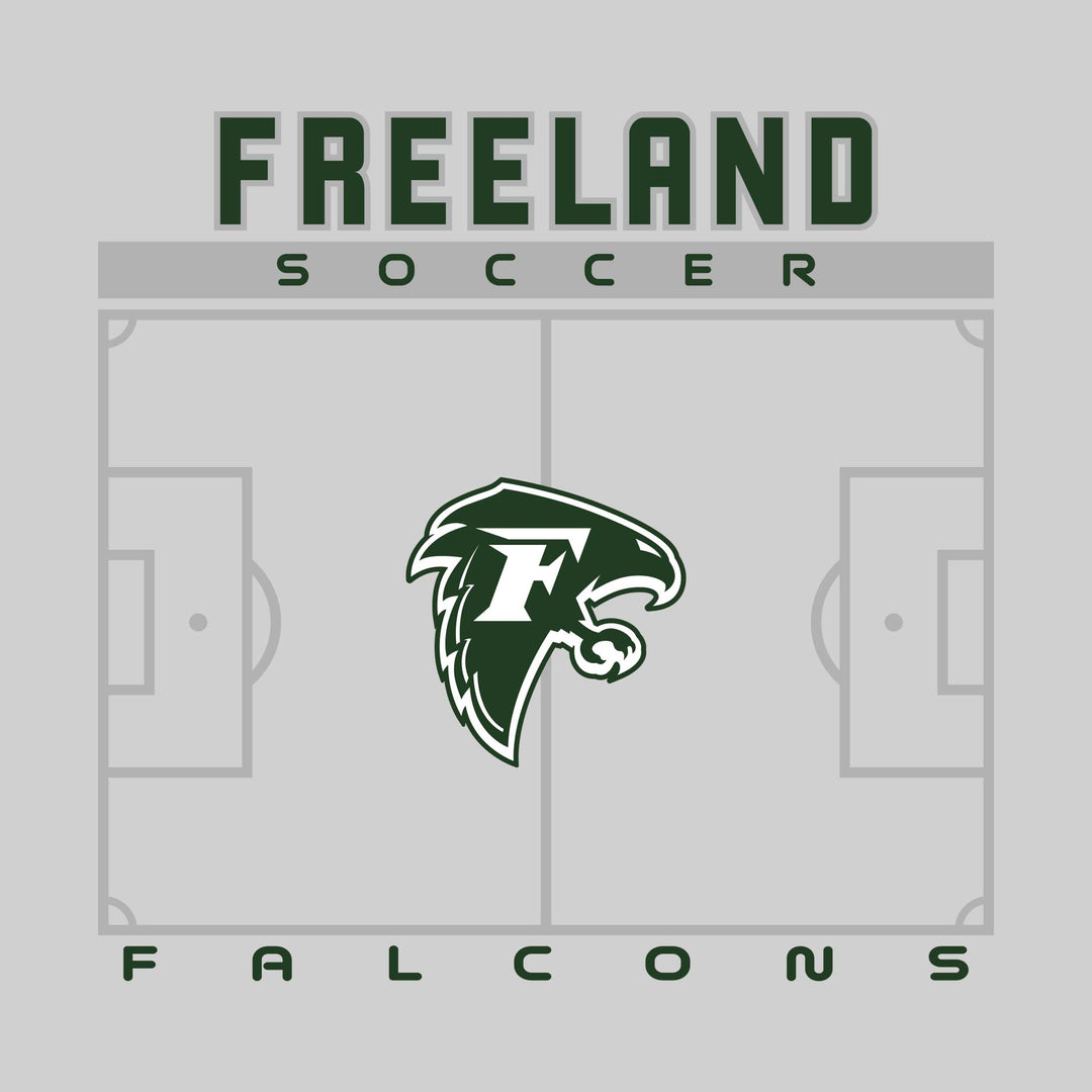 Freeland Falcons - Soccer - Pitch Lines with School Name &amp; Mascot
