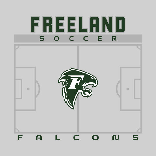 Freeland Falcons - Soccer - Pitch Lines with School Name &amp; Mascot
