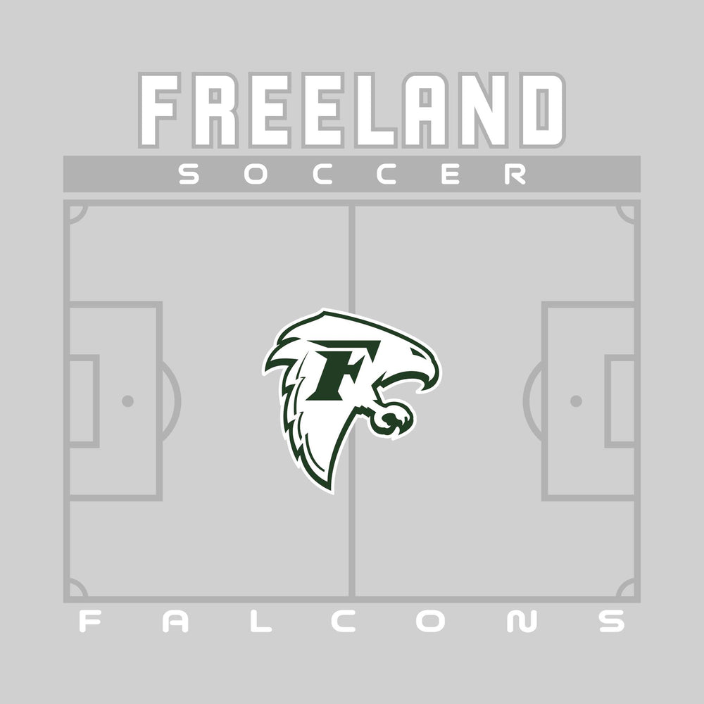 Freeland Falcons - Soccer - Pitch Lines with School Name & Mascot