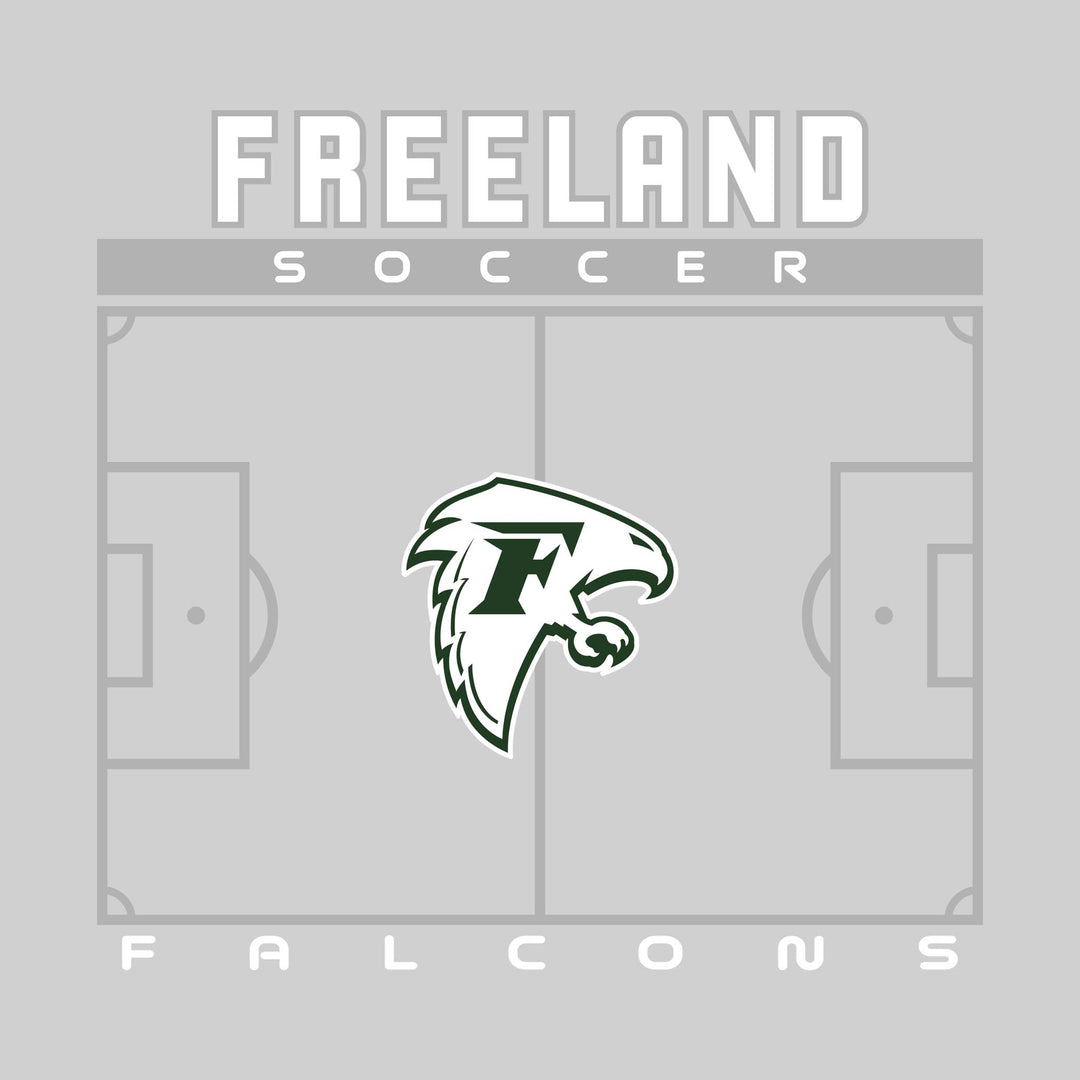 Freeland Falcons - Soccer - Pitch Lines with School Name &amp; Mascot