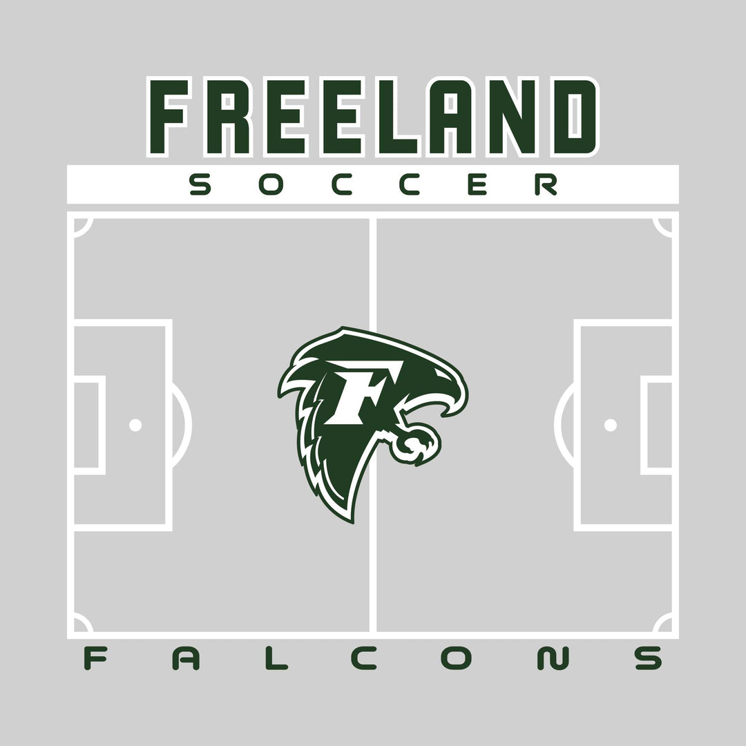 Freeland Falcons - Soccer - Pitch Lines with School Name &amp; Mascot