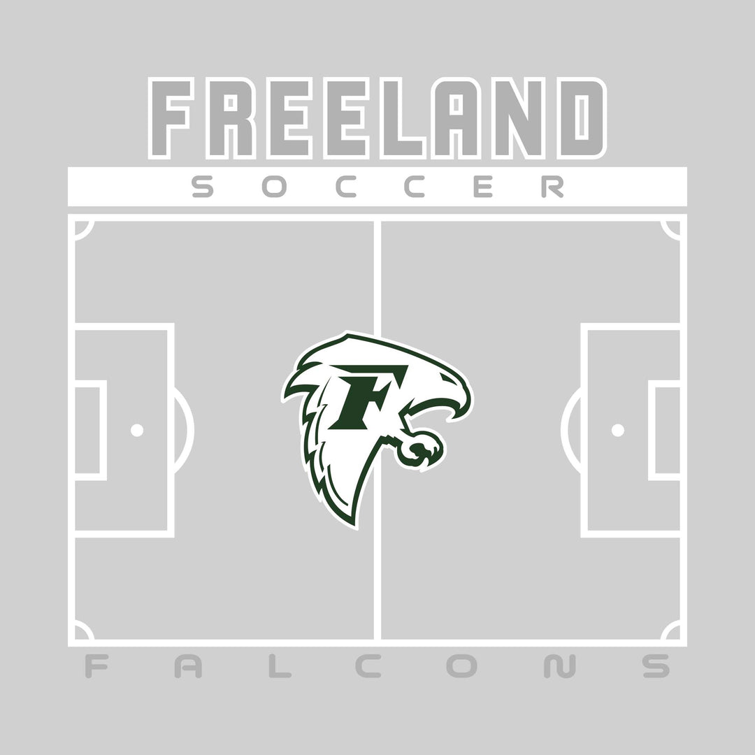 Freeland Falcons - Soccer - Pitch Lines with School Name &amp; Mascot