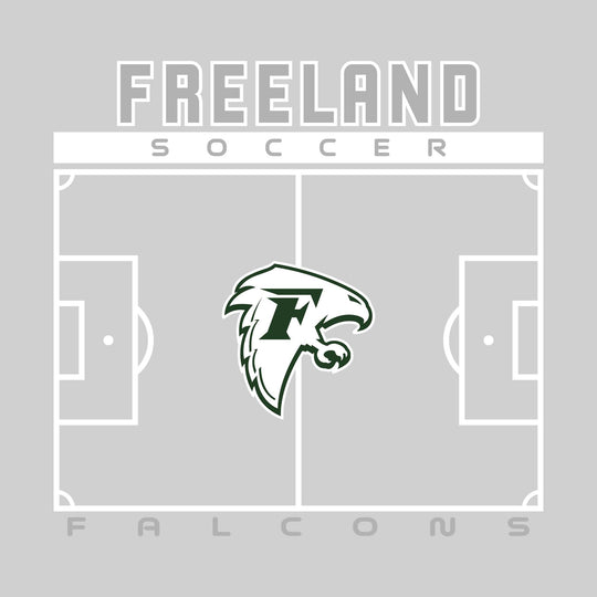 Freeland Falcons - Soccer - Pitch Lines with School Name &amp; Mascot