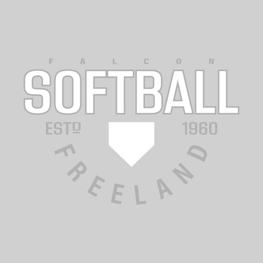 Freeland Falcons - Softball - Softball with Established Year and Arched School Name
