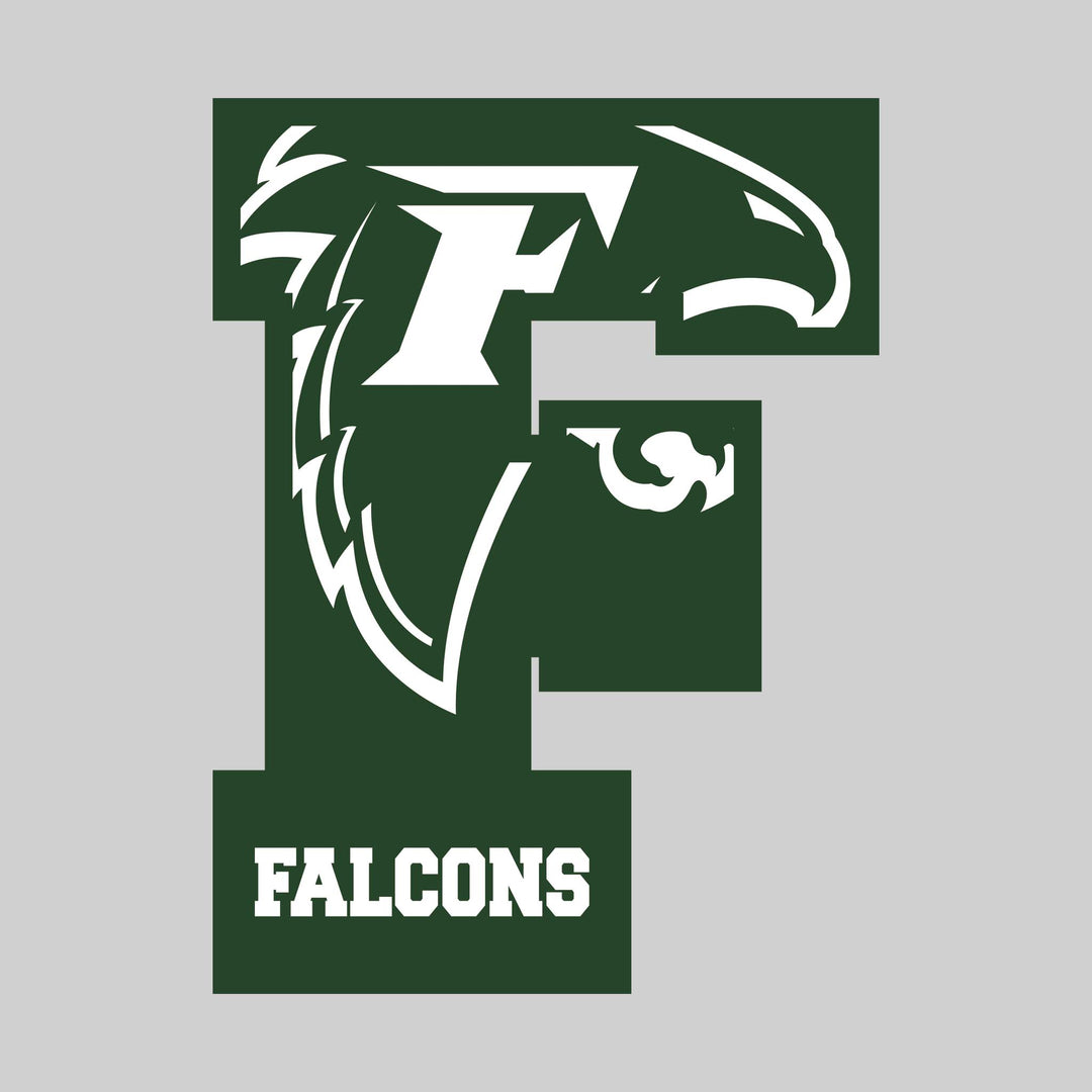 Freeland Falcons - Spirit Wear - Oversized Letter with Mascot Inset