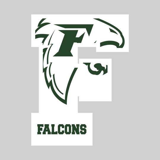 Freeland Falcons - Spirit Wear - Oversized Letter with Mascot Inset