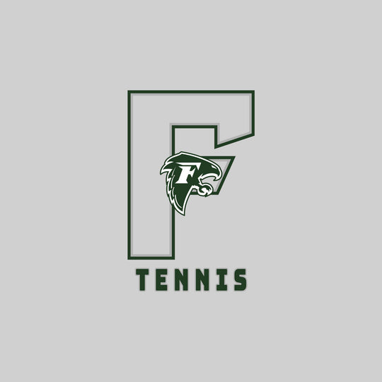 Freeland Falcons - Tennis - Outlined Letters Over Tennis