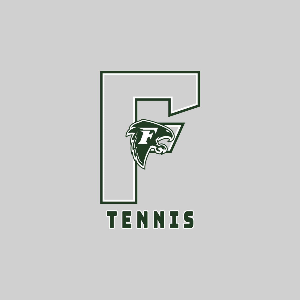 Freeland Falcons - Tennis - Outlined Letters Over Tennis