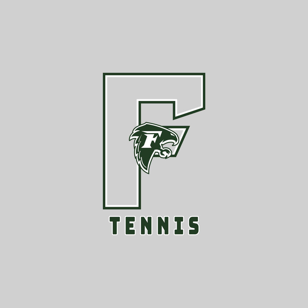 Freeland Falcons - Tennis - Outlined Letters Over Tennis
