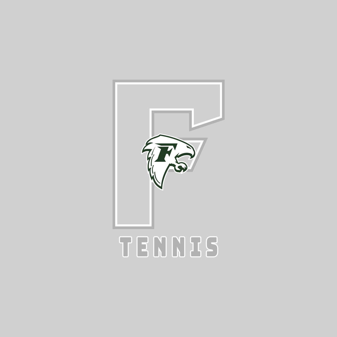 Freeland Falcons - Tennis - Outlined Letters Over Tennis
