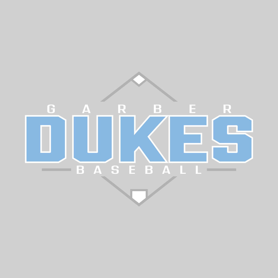 Garber Dukes - Baseball - Baseball Diamond with School Name