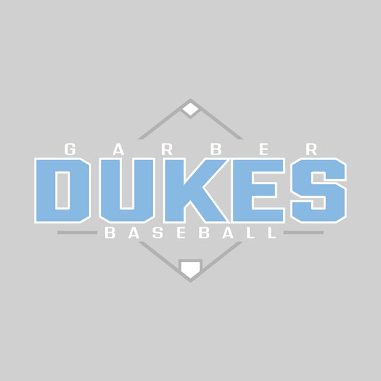 Garber Dukes - Baseball - Baseball Diamond with School Name