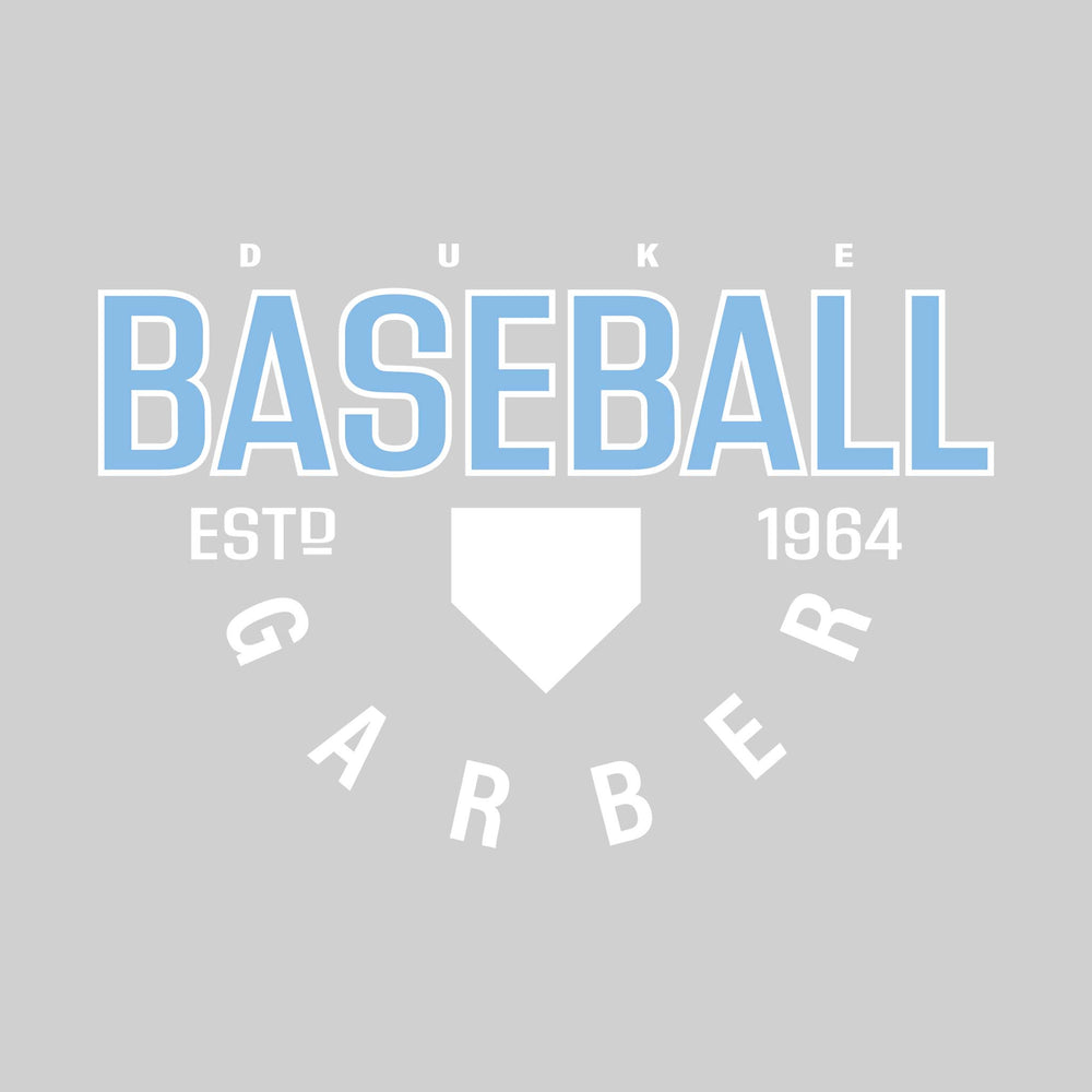 Garber Dukes - Baseball - Baseball with Established Year and Arched School Name