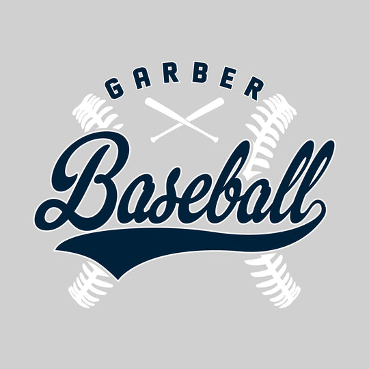 Garber Dukes - Baseball - Cursive Baseball with Stitches &amp; Crossed Bats