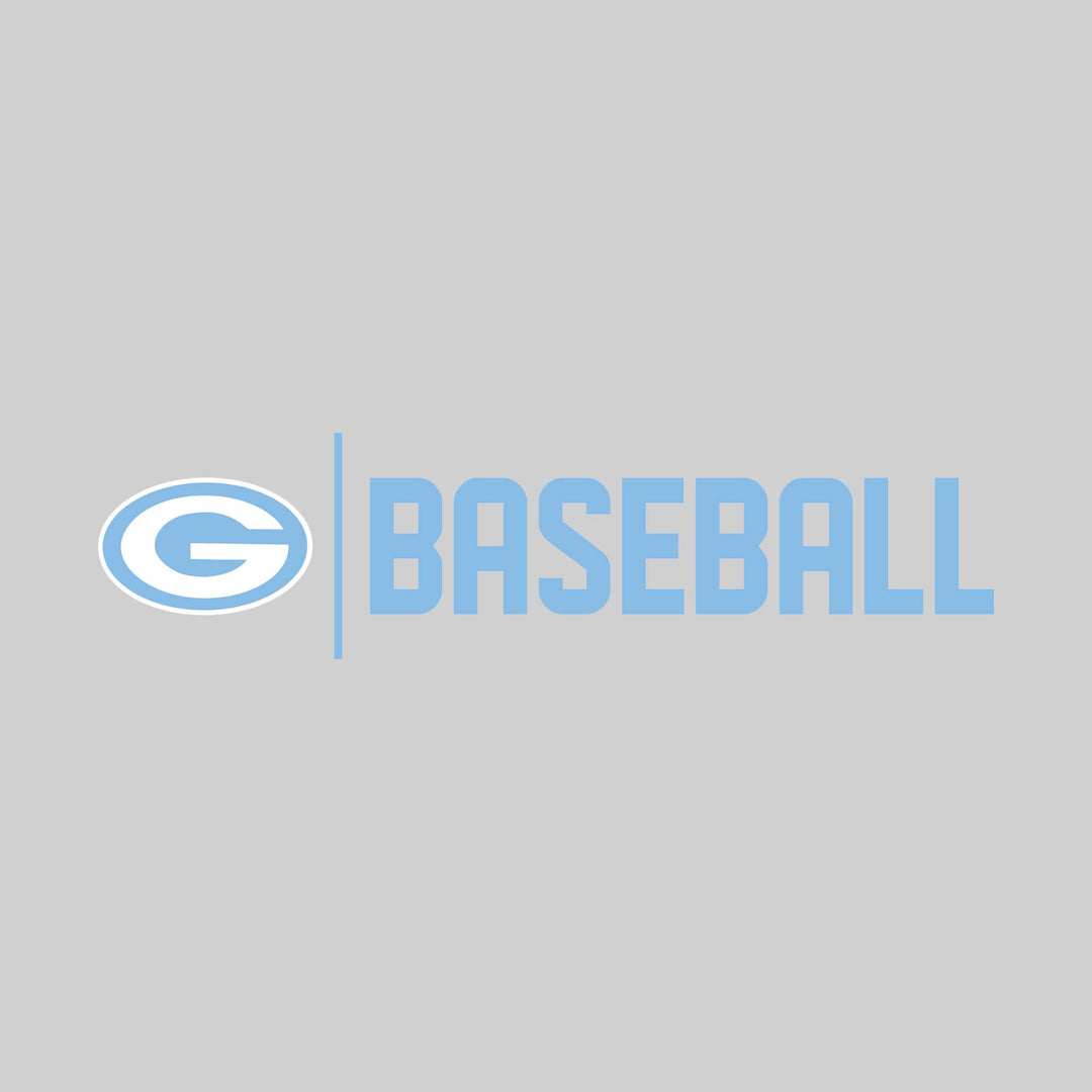 Garber Dukes - Baseball - Mascot with Divider &amp; Baseball Text