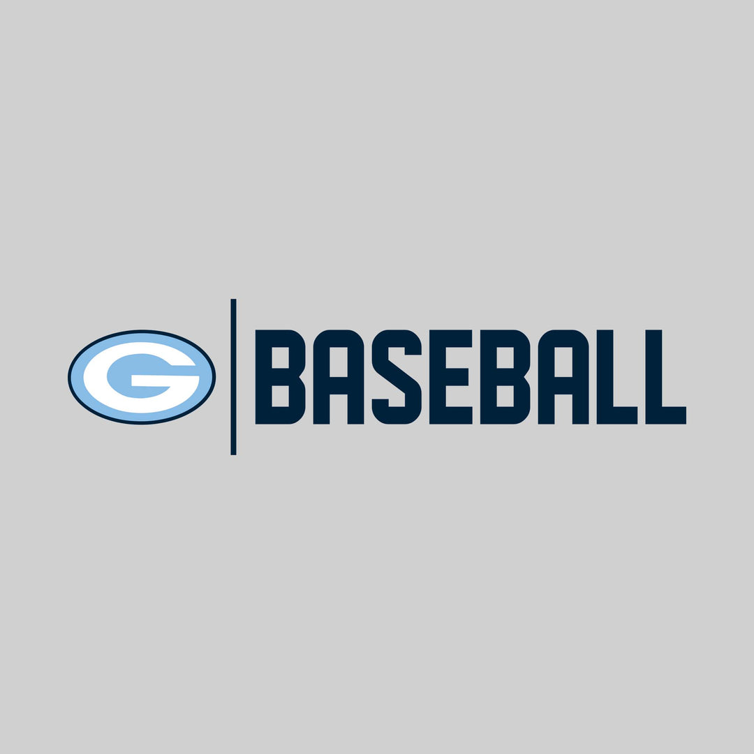 Garber Dukes - Baseball - Mascot with Divider &amp; Baseball Text
