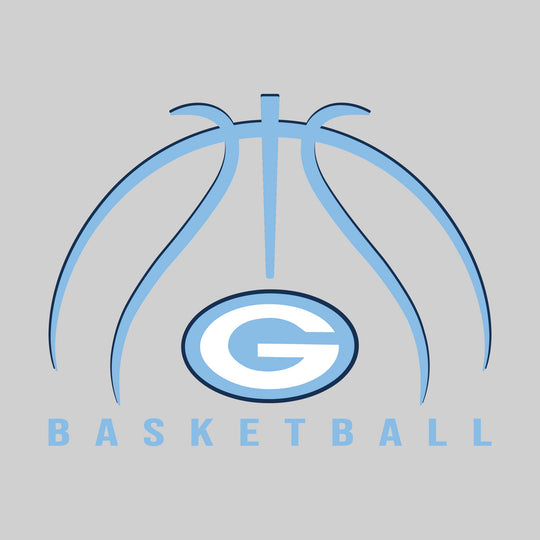 Garber Dukes - Basketball - Basketball Text with Mascot and Grooves
