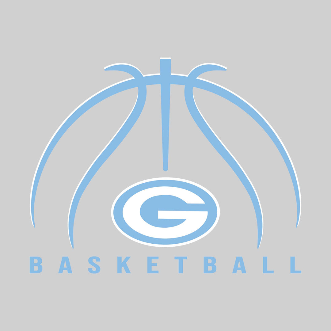 Garber Dukes - Basketball - Basketball Text with Mascot and Grooves