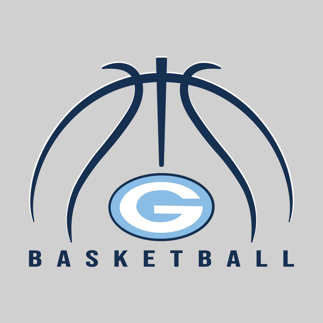 Garber Dukes - Basketball - Basketball Text with Mascot and Grooves