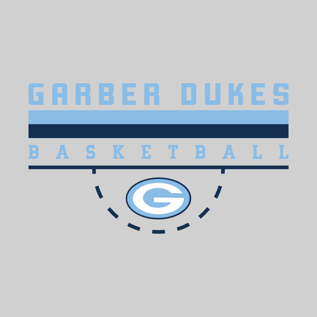 Garber Dukes - Basketball - Double Color Lines with Free-Throw Half Circle