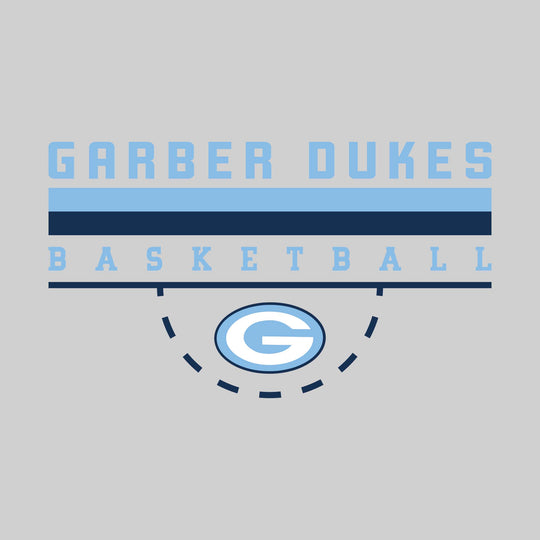 Garber Dukes - Basketball - Double Color Lines with Free-Throw Half Circle