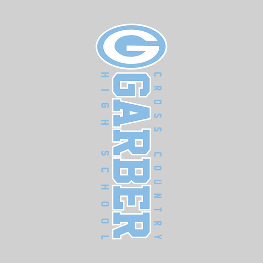 Garber Dukes - Cross Country - Vertical School Name with Upper Mascot