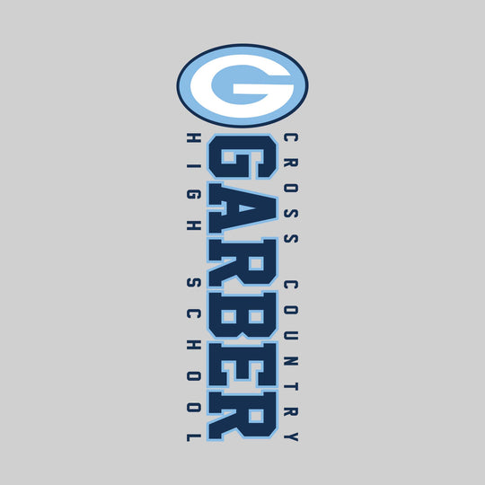 Garber Dukes - Cross Country - Vertical School Name with Upper Mascot