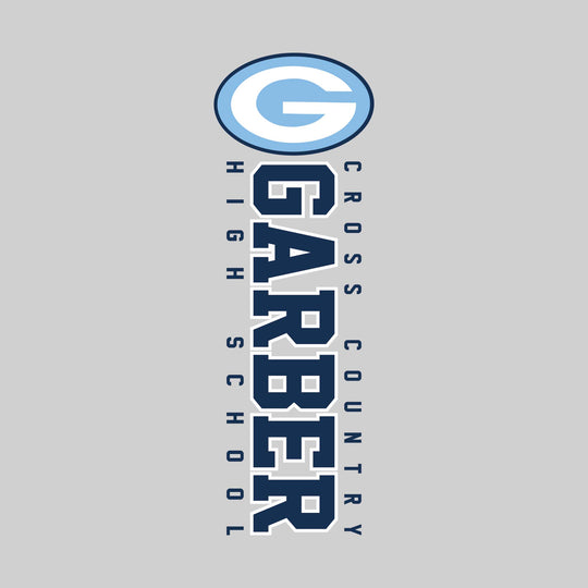 Garber Dukes - Cross Country - Vertical School Name with Upper Mascot