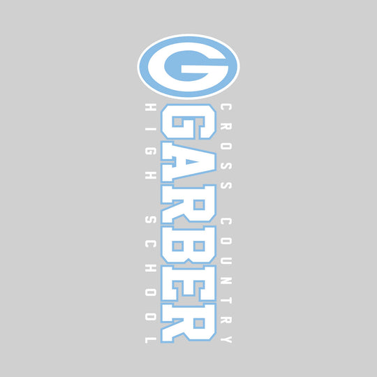 Garber Dukes - Cross Country - Vertical School Name with Upper Mascot
