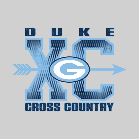 Garber Dukes - Cross Country - XC with Arrow and Mascot