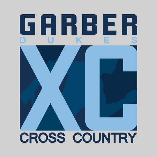 Garber Dukes - Cross Country - XC with Runner Silhouette