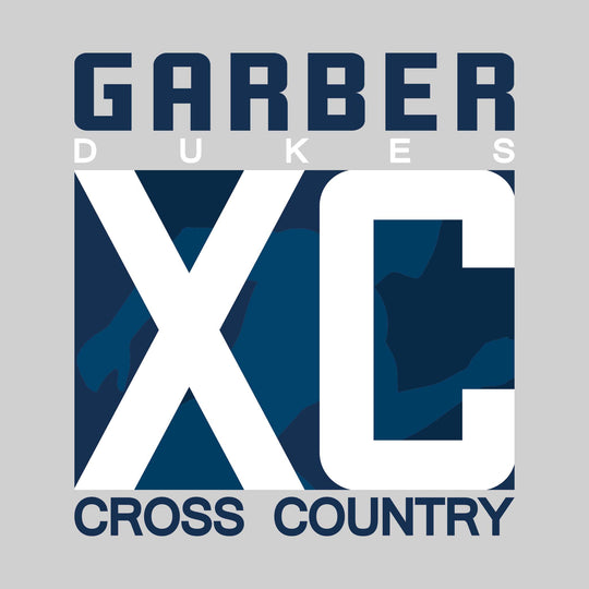 Garber Dukes - Cross Country - XC with Runner Silhouette